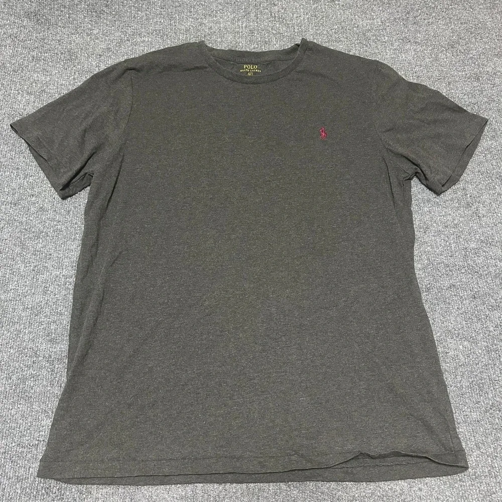 Polo Ralph Lauren Mens XL Custom Fit Charcoal Gray Short Sleeve T-Shirt